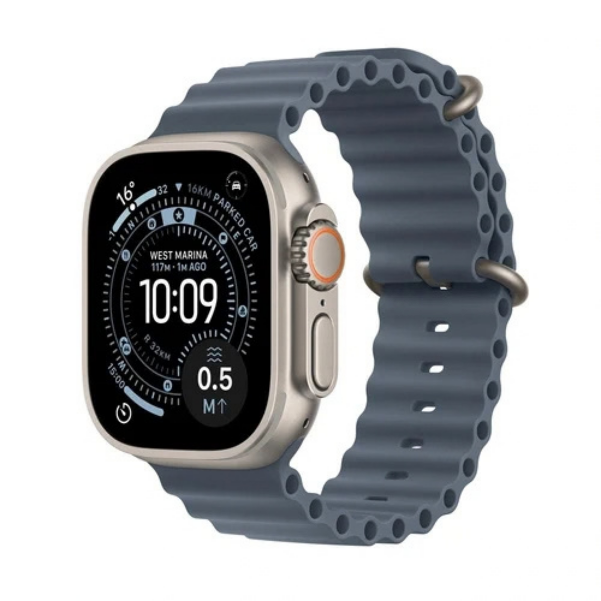 Used Apple Watch Ultra 3 Natural Titanium Anchor Blue Ocean Band