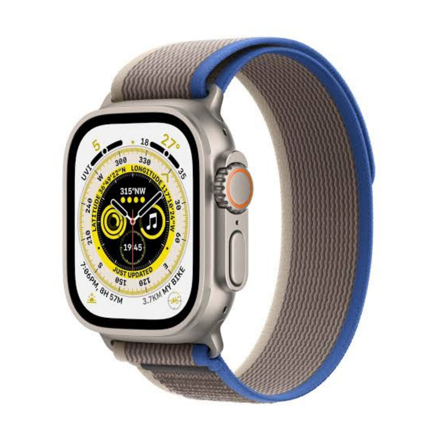 Used Apple Watch Ultra 1 Natural Titanium Blue/Grey Trail Loop M/L