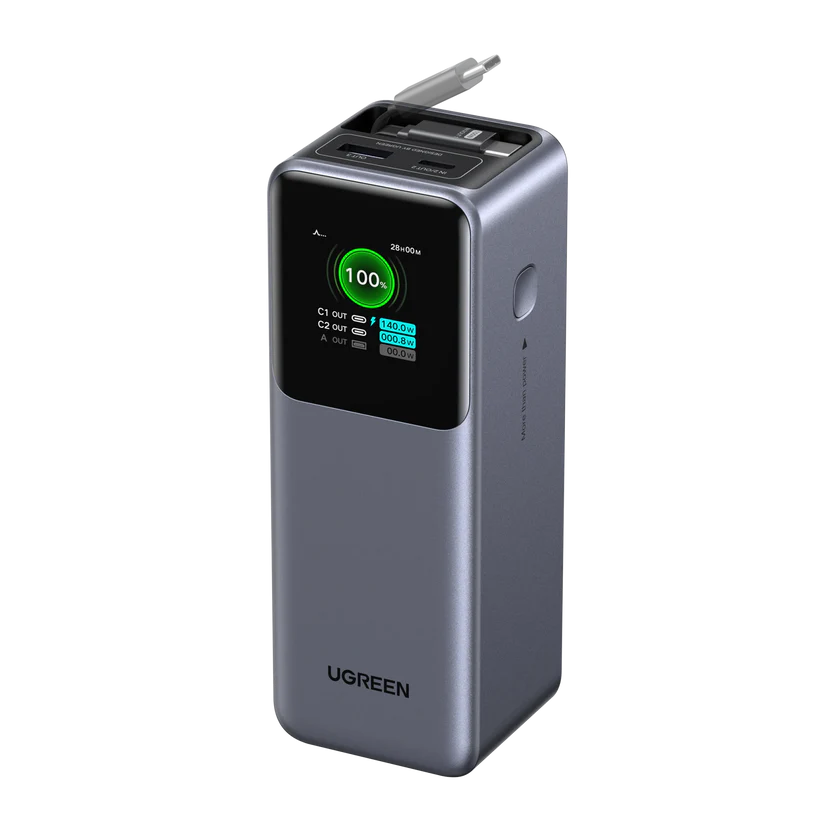 Ugreen PB726 20000mAh 165W CCC PD PB with Retractable Cable