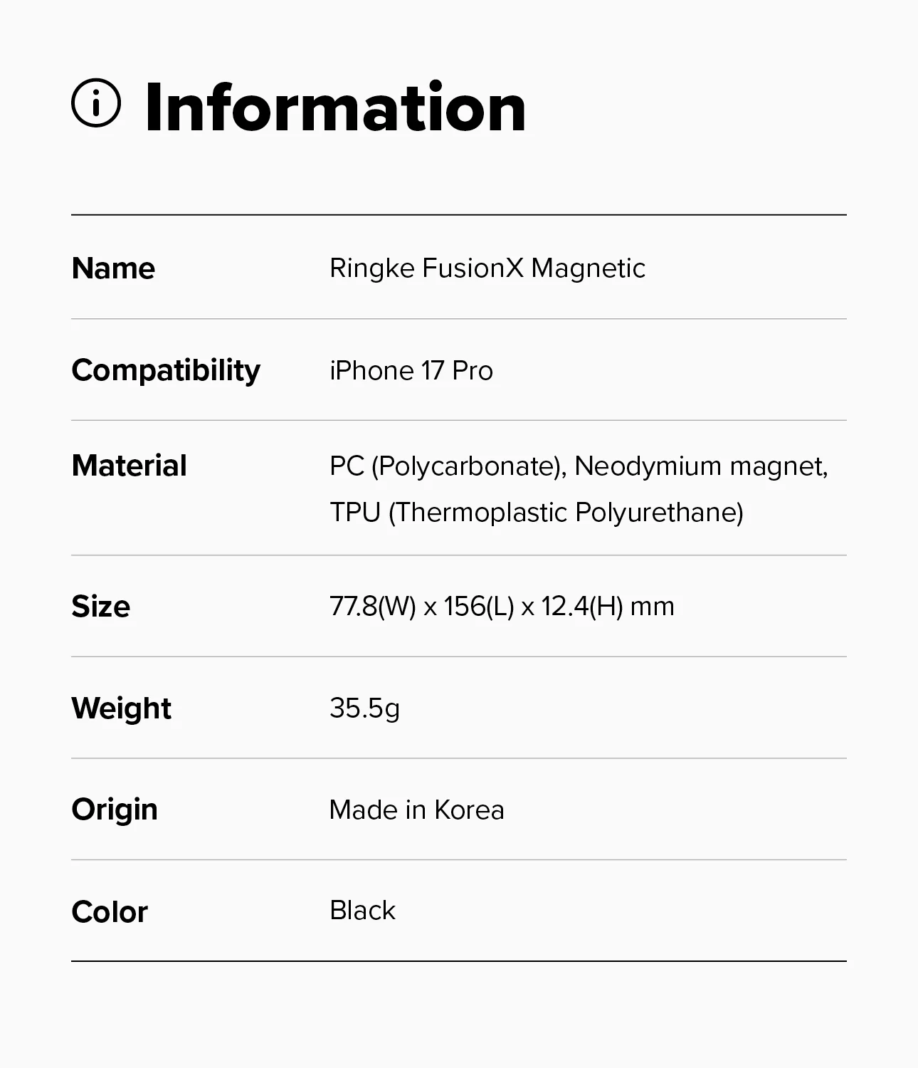 Ringke Fusion-X Magnetic Case | iPhone 17 Pro