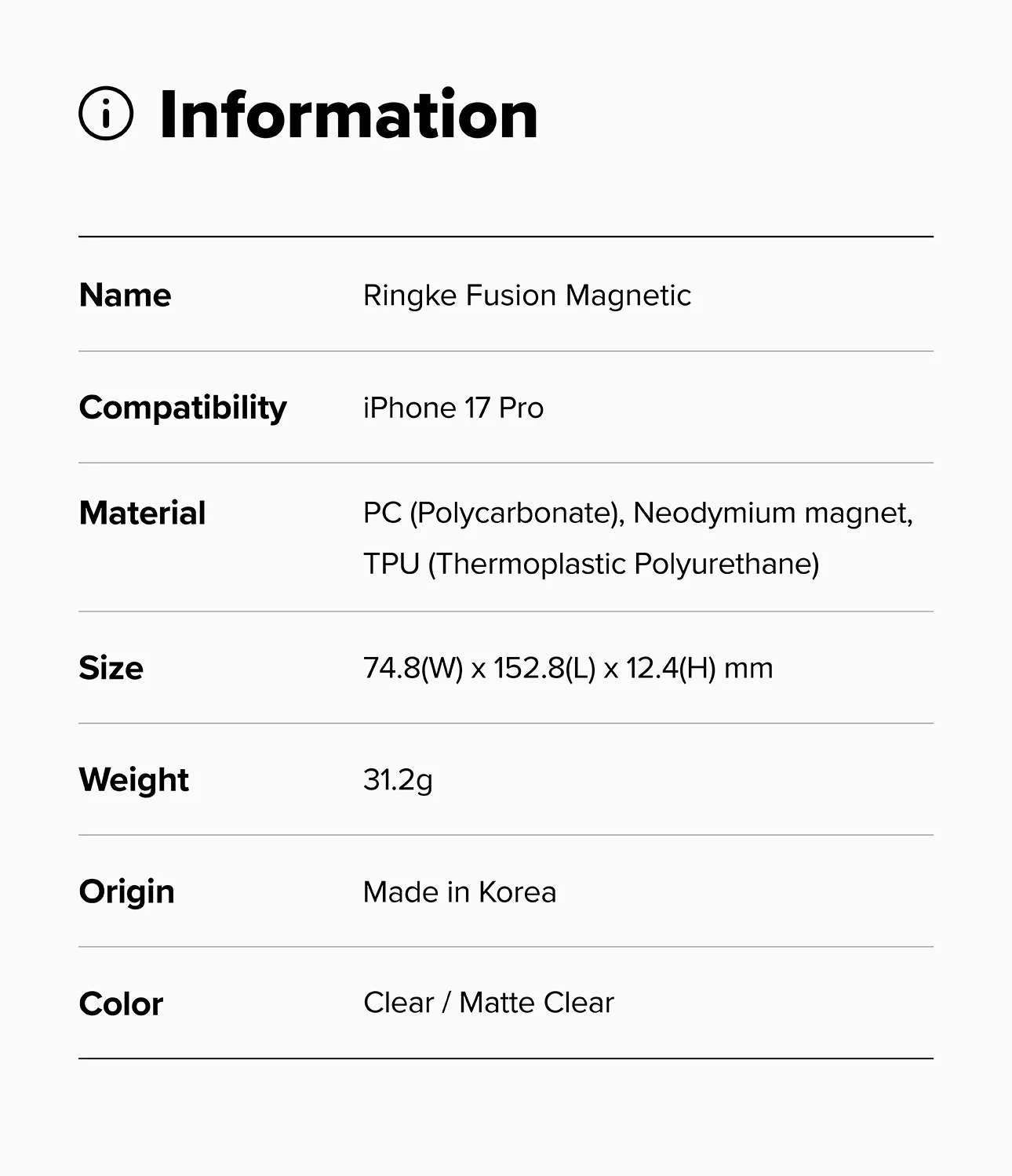 Ringke Fusion Magnetic Case | iPhone 17 Pro