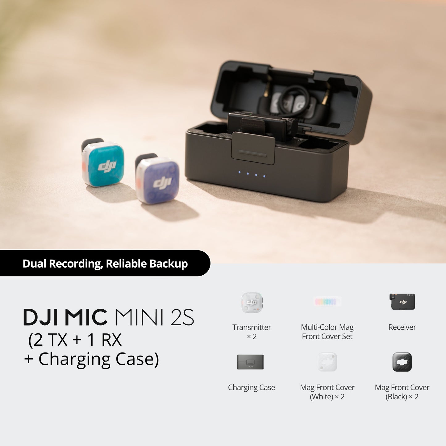 DJI Mic Mini 2s (2TX + 1RX + Charging Case)