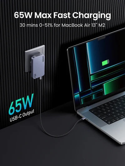 UGREEN Nexode Pro 65W 3-Port Gan Ultra-Slim Fast Charger