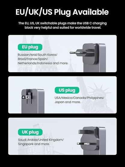 UGREEN Nexode Pro 65W 3-Port Gan Ultra-Slim Fast Charger