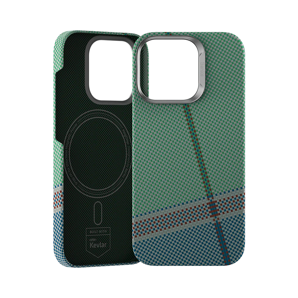 Benks PassionGreen ArmorAir Case built with Kevlar® | iPhone 16 Pro