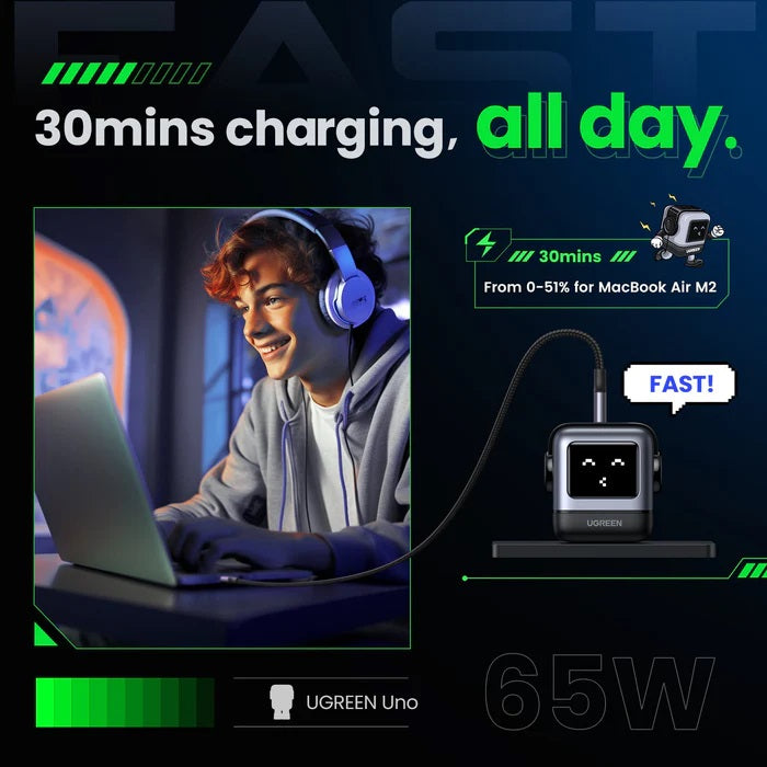 UGREEN Nexode RG 65W 3-Port Gan Fast Charger
