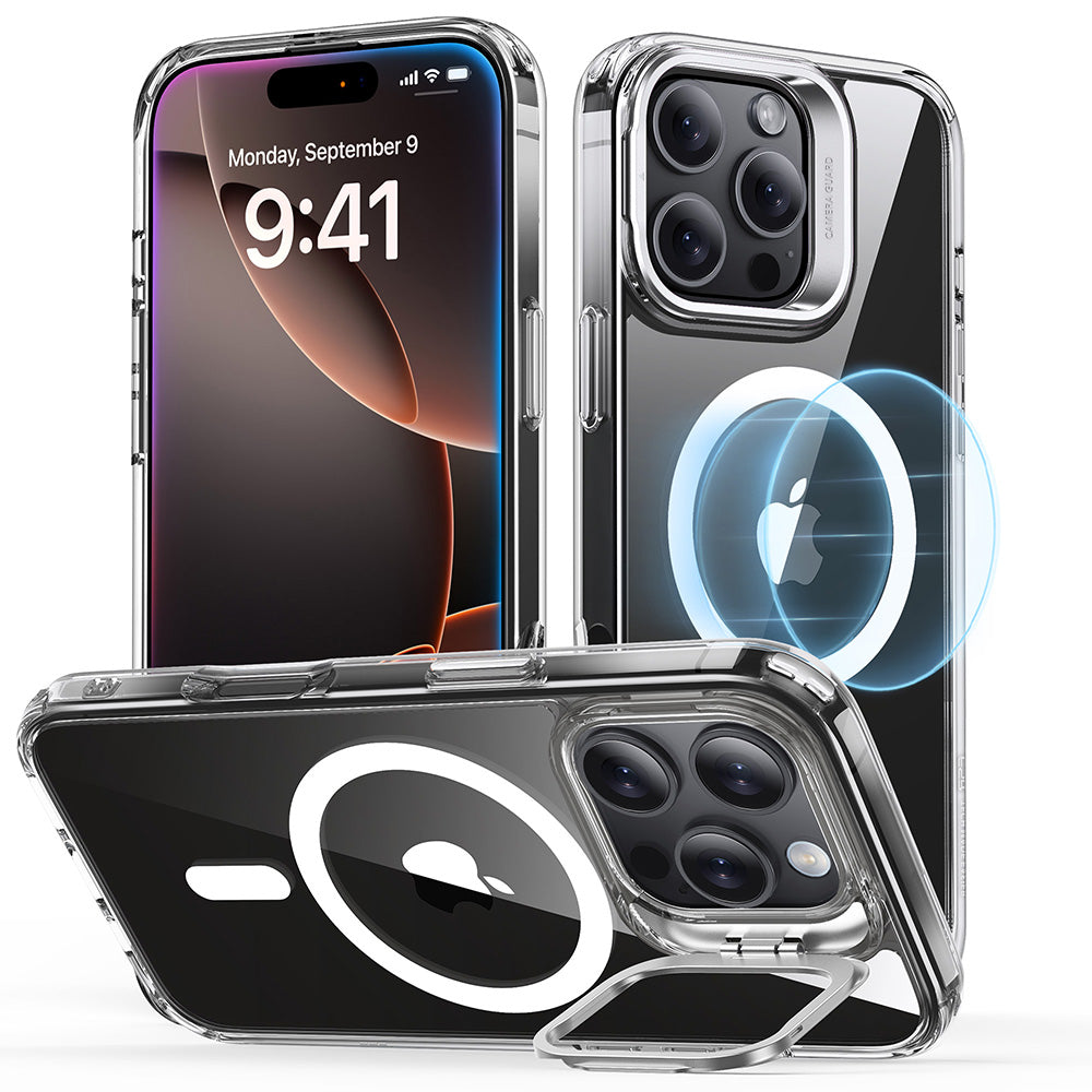 ESR Classic Hybrid with Stash Stand (HaloLock) Case | iPhone 16 Pro Max
