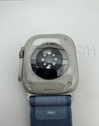 Used Apple Watch Ultra 3 Natural Titanium Light Blue Alpine Loop M