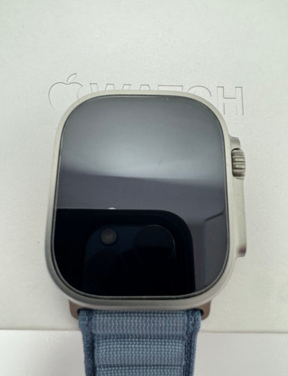 Used Apple Watch Ultra 3 Natural Titanium Light Blue Alpine Loop M