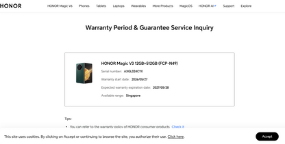 Used Honor Magic V3 12/512GB Green