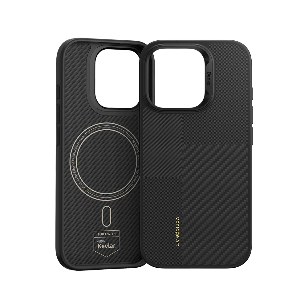 Benks Montage ArmorPro Case built with Kevlar® (Button) | iPhone 16 Pro Max