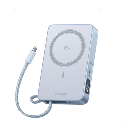 UGREEN PB773 10000mAh 30W PD with Qi 2.2 25W Magnetic Charging PB, Built-in Cable and CCC