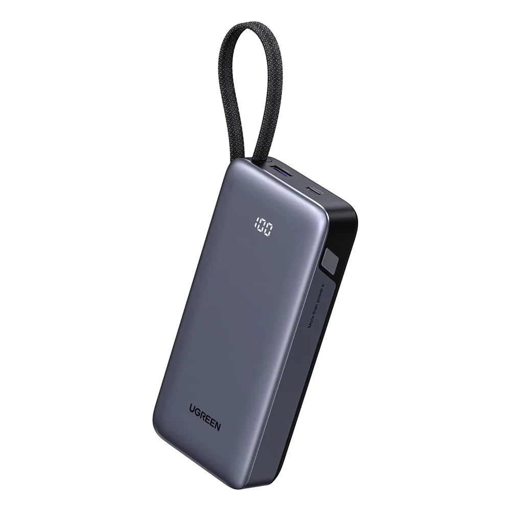 UGREEN PB537 20000mAh PD 55W CCC Power Bank with Built-in Cable