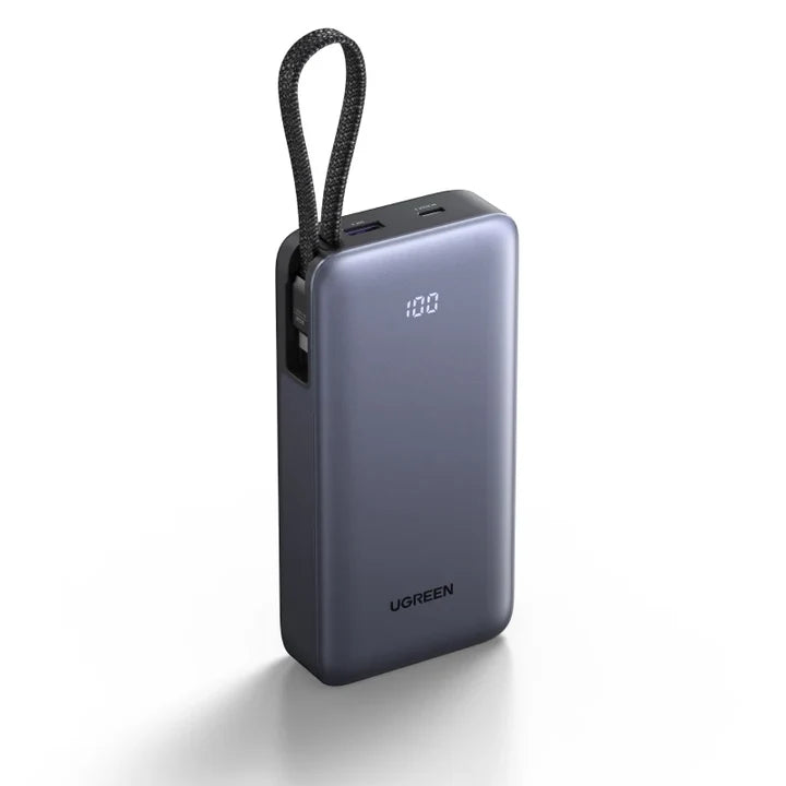 UGREEN PB537 20000mAh PD 55W CCC Power Bank with Built-in Cable