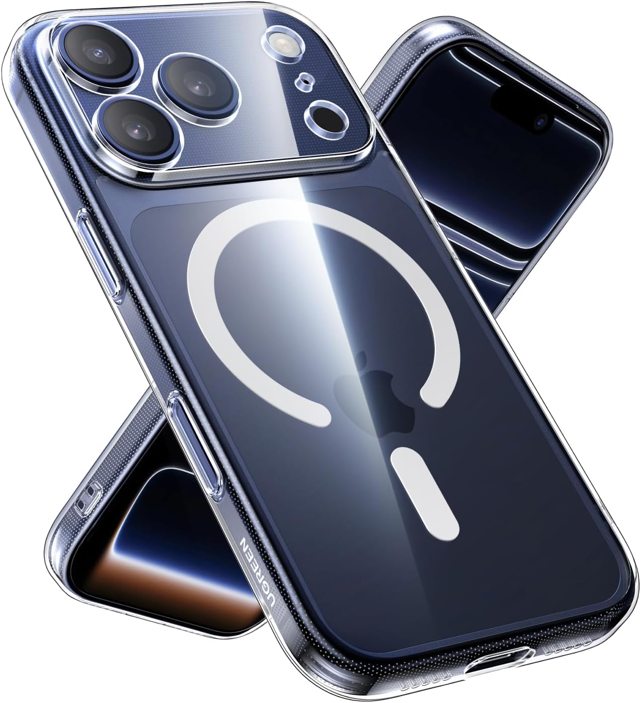 UGREEN Transparent Magnetic Phone Case with Button Coverage I iPhone 17 Pro Max