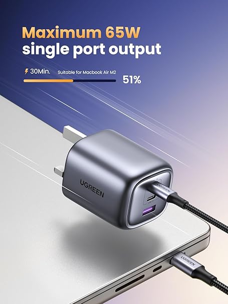 UGREEN Nexode S 65W 3-Port Gan Fast Charger