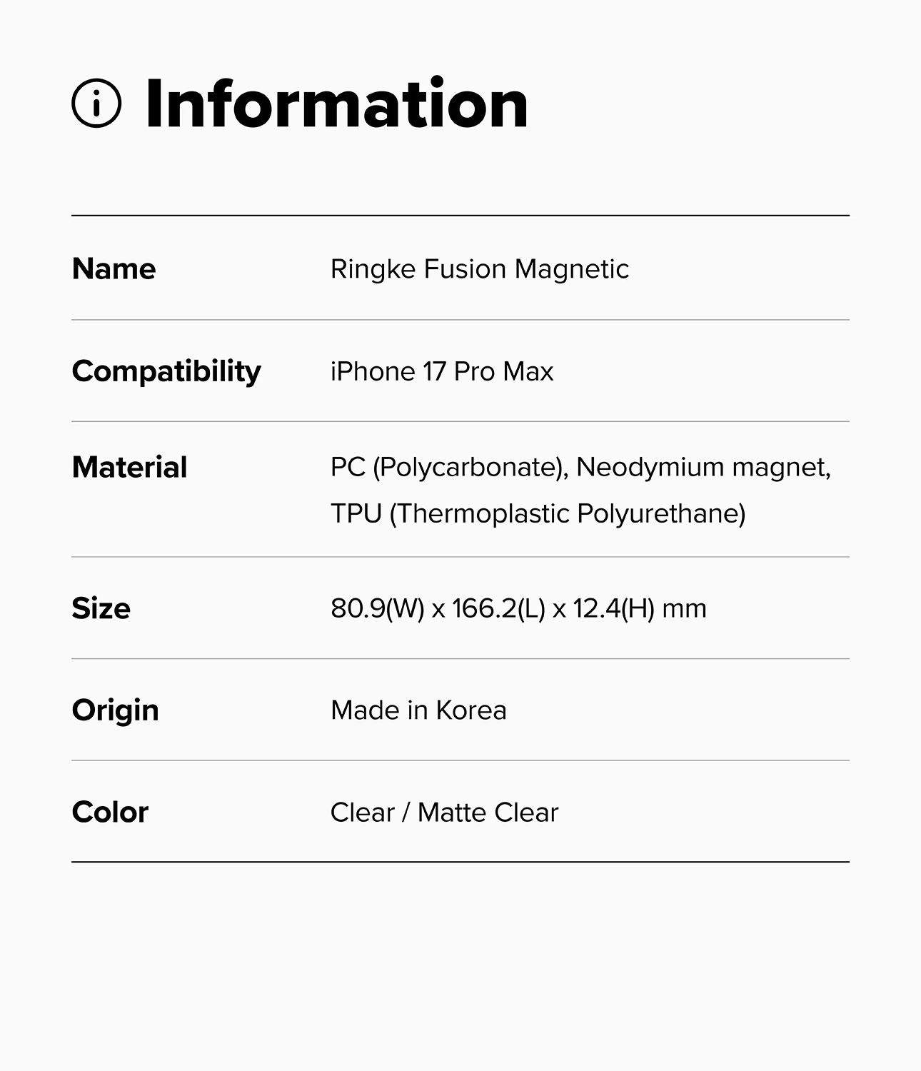 Ringke Fusion Magnetic Case | iPhone 17 Pro Max