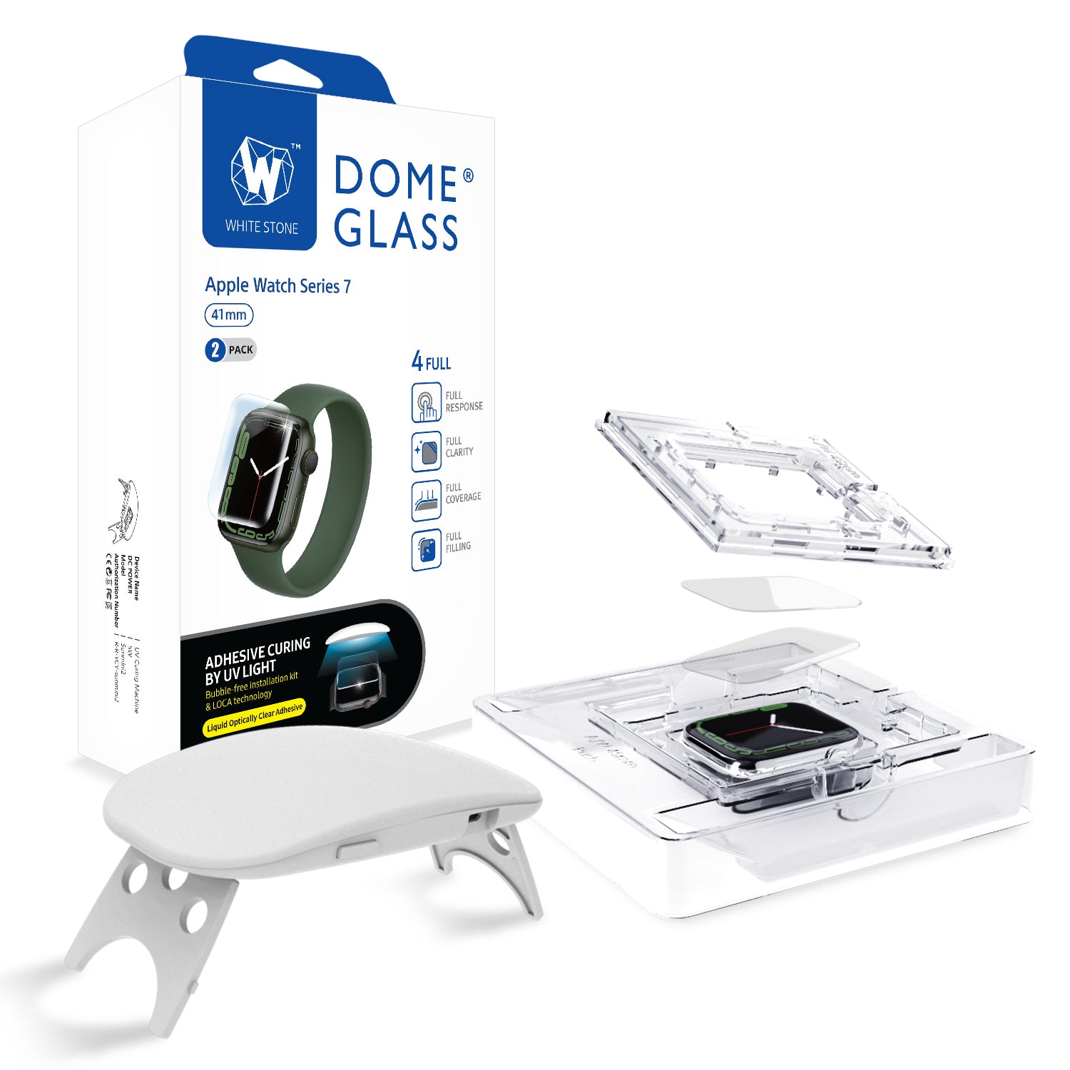 Whitestone Dome Glass (2packs) | Apple Watch Series 7 41mm
