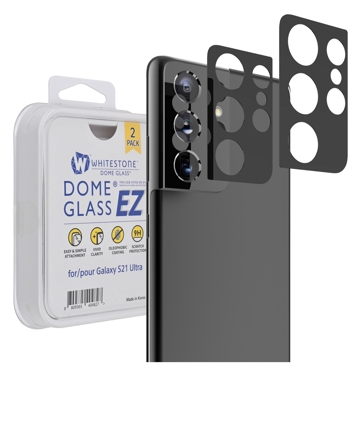 Whitestone EZ Camera Protector (2packs) | Galaxy S21 Ultra 5G