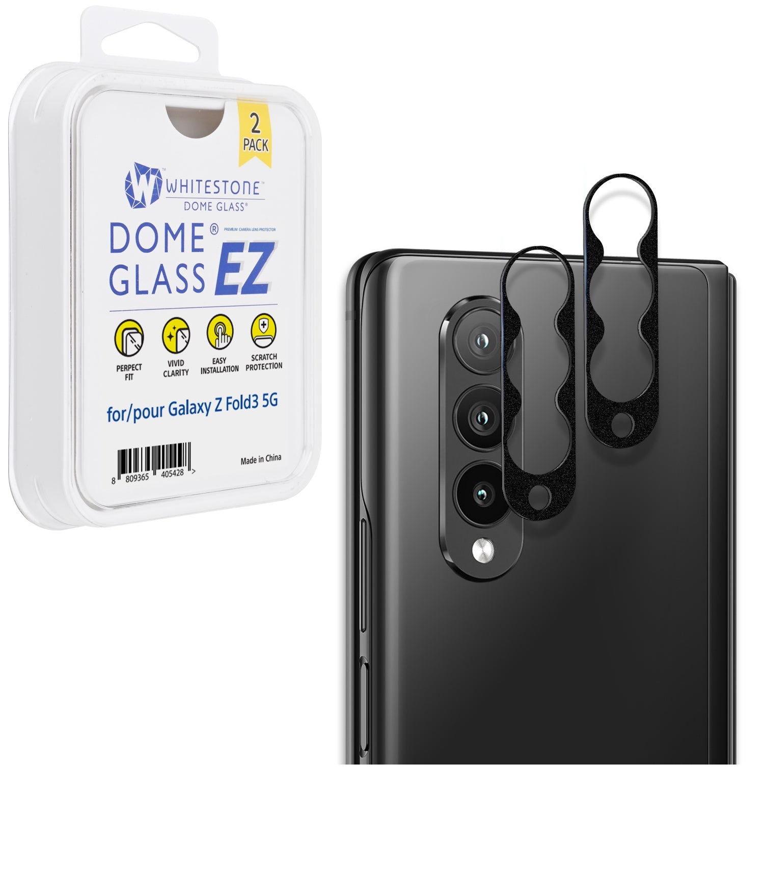 Whitestone EZ Camera Protector (2packs) | Galaxy Z Fold 3 5G