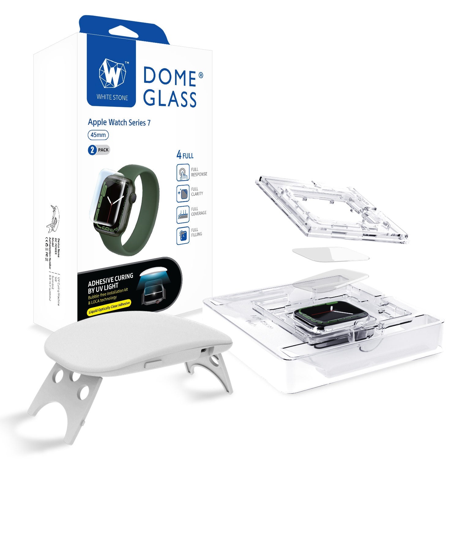 Whitestone Dome Glass (2packs) | Apple Watch Series 7 45mm