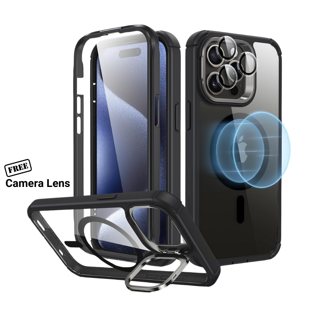 ESR Armor Tough Case with Stash Stand (HaloLock) Case | iPhone 15 Pro Max