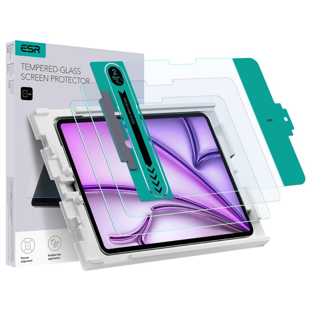 ESR Tempered Glass Protector (2 Pack) | iPad Air 11″ 2024