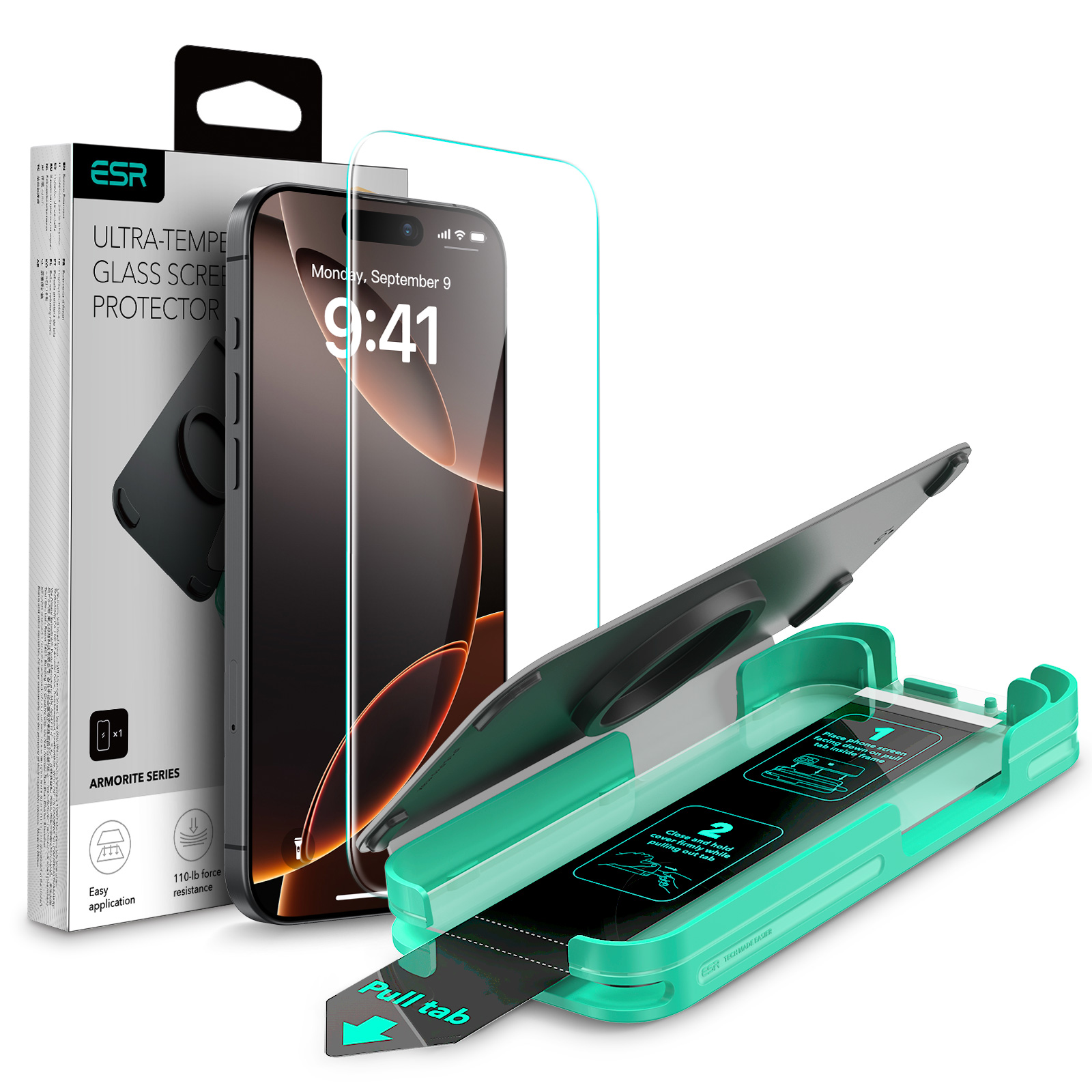 ESR Armorite Ultra-Tempered Glass Screen Protector I iPhone 16 / 16 Plus / 16 Pro / 16 Pro Max