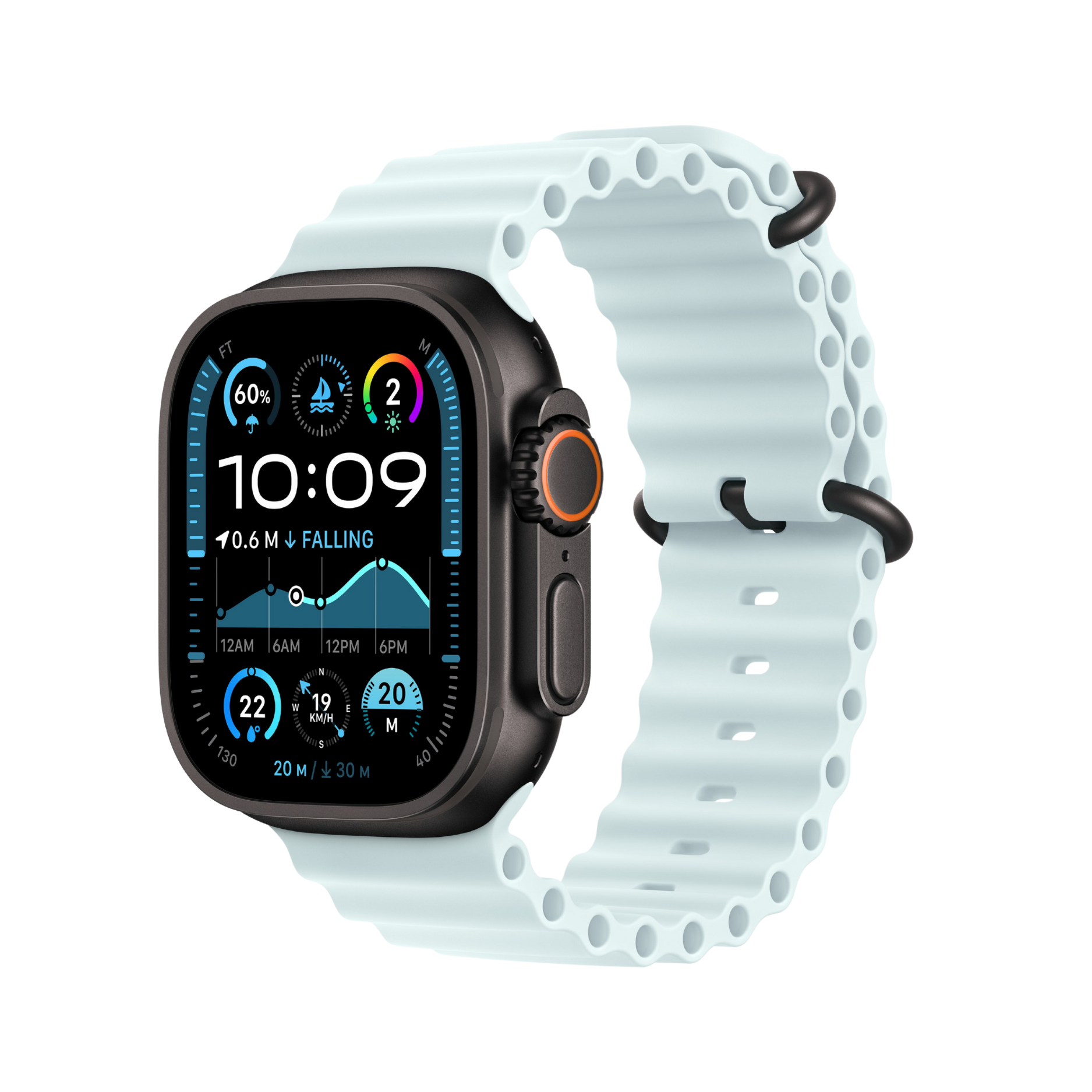 Used Apple Watch Ultra 2 GPS + Cellular Titanium 49mm</p>Ice Blue Ocean Band