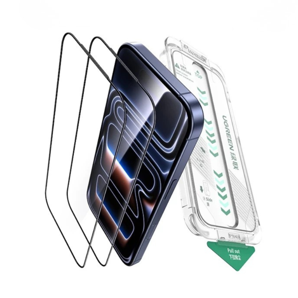 UGREEN Clear Tempered Glass Screen Protector (2 Pack) I iPhone 17 Pro Max